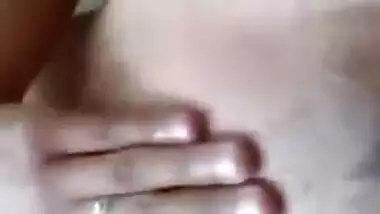 Indian babe displays XXX breasts putting hand down there for sex pleasure