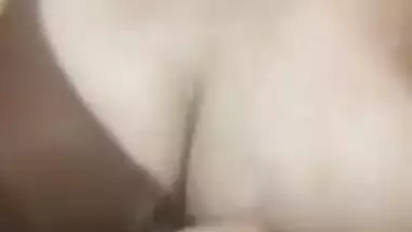 Pleasant Indian girl squeezes left breast and it also can be called porn