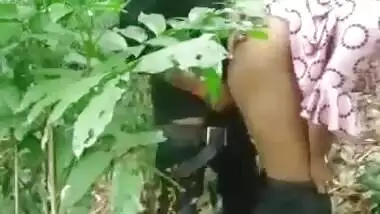 Bangladeshi girl standing fuck in jungle