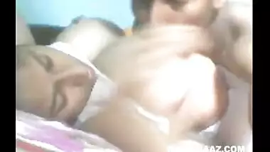 Big melons girlfriend enjoys home sex with her horny lover