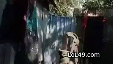 Village girl backyard bath video compilation MMS