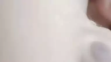 Cute smiling face girl naked on video call to lover